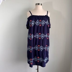 Skies Are Blue Off The Shoulder Embroidered Dress Size Small